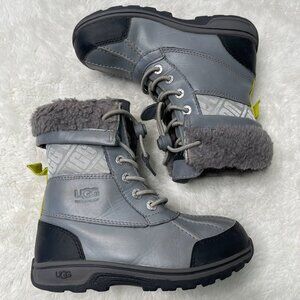 UGG Kids Gray and Black Snow Boots